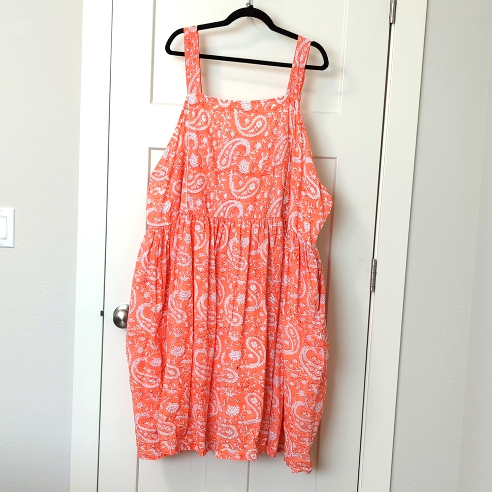 Size 28 Peach paisley sundress by Seams Friendly